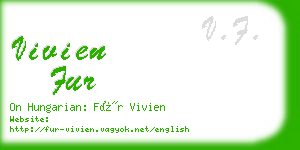 vivien fur business card